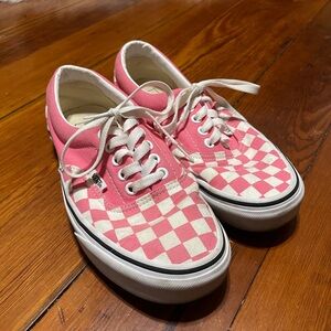 Vans Pink Checkered Sneakers